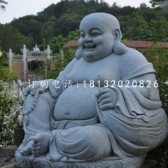 笑面佛石雕，青石彌勒佛