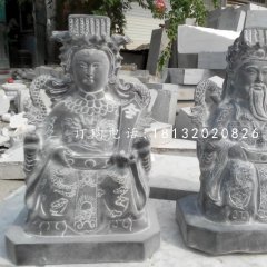 玉帝王母石雕，青石神仙雕塑
