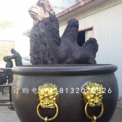 仿古銅水缸，廣場銅水缸雕塑