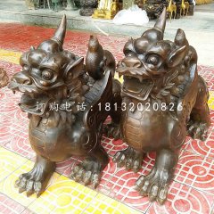 獨(dú)角獸銅雕，法院神獸銅雕