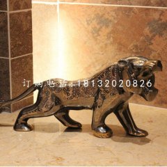 老虎銅雕，鑄銅動物雕塑