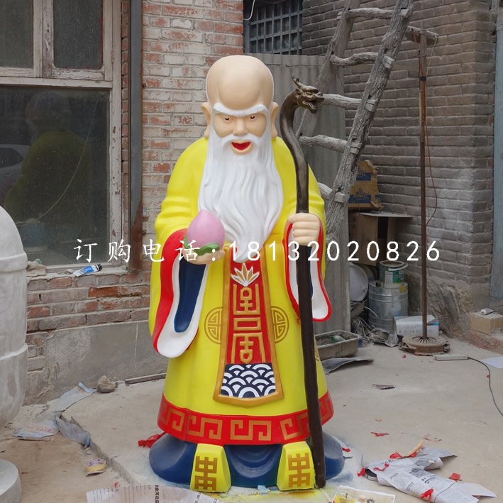 南極仙翁雕塑，玻璃鋼老壽星