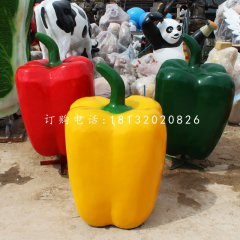 柿子椒雕塑，玻璃鋼蔬菜雕塑