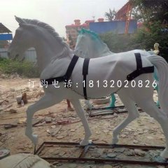 玻璃鋼馬雕塑，白馬雕塑