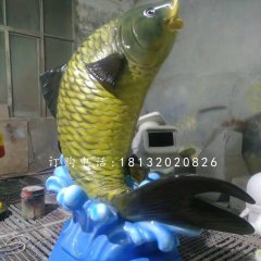 玻璃鋼魚(yú)，中華倒刺鲃雕塑