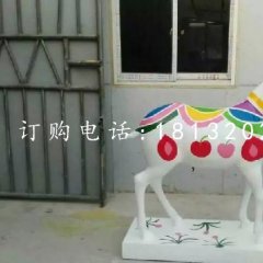彩繪山羊雕塑，玻璃鋼動(dòng)物雕塑