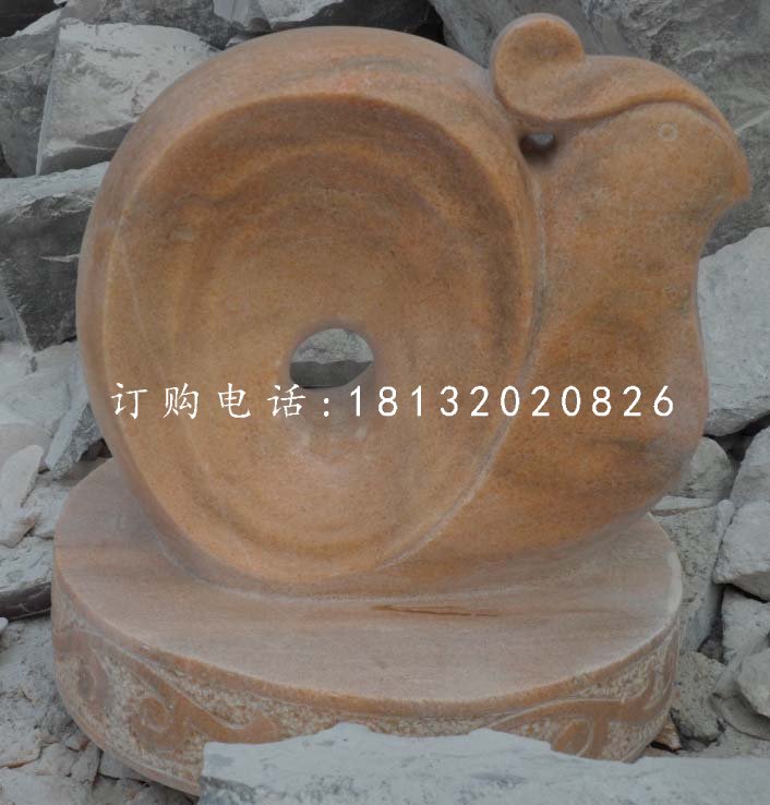 十二生肖石雕，晚霞紅抽象動(dòng)物 (5)
