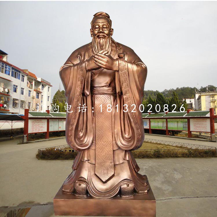 孔圣人銅雕，校園孔子銅雕