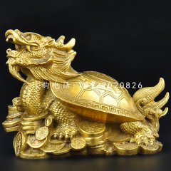 龍龜銅雕，招財(cái)龍龜銅雕