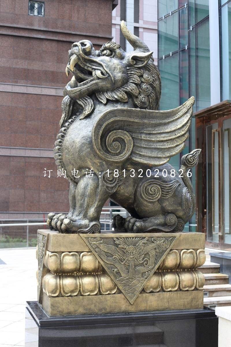 獨(dú)角獸銅雕，法院銅雕