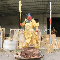 關(guān)圣帝君雕塑，玻璃鋼仿銅雕塑