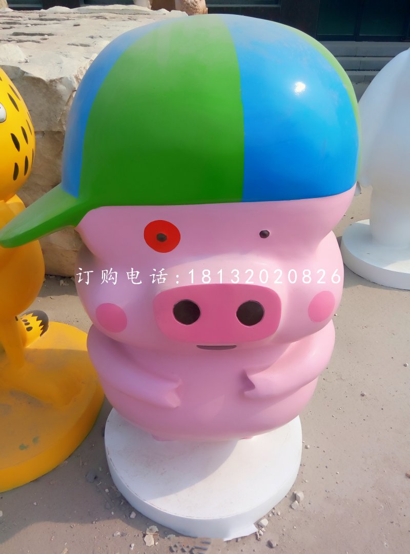 麥兜雕塑，玻璃鋼卡通雕塑 (2)