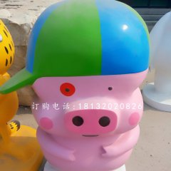 麥兜雕塑，玻璃鋼卡通雕塑