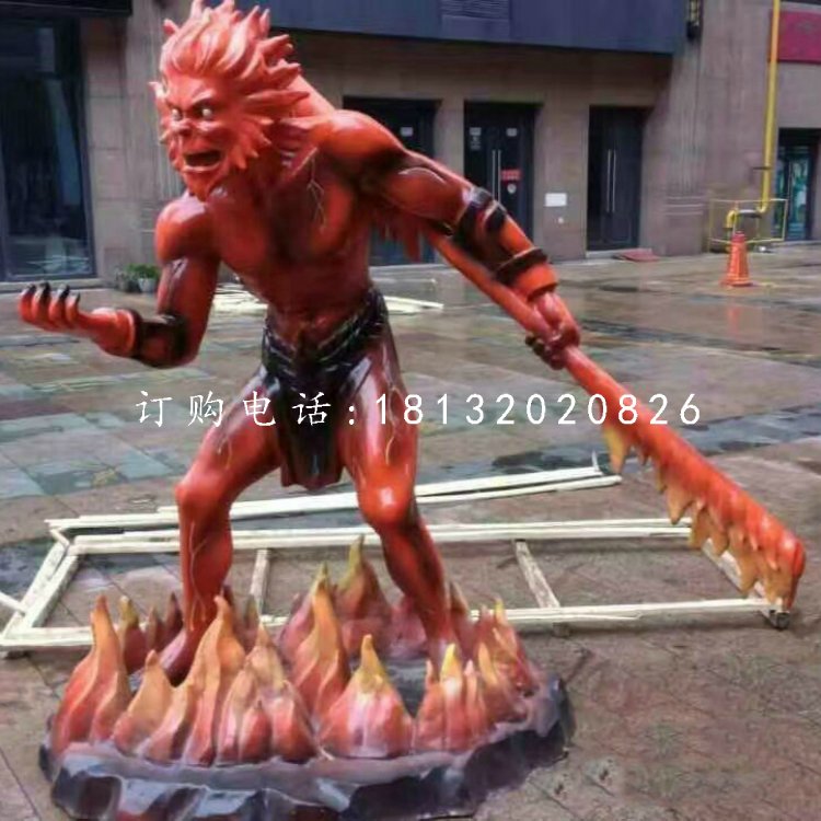 卡通齊天大圣，玻璃鋼雕塑