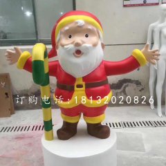卡通圣誕老人雕塑，玻璃鋼商場擺件