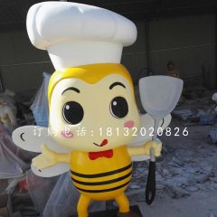 廚師小蜜蜂雕塑，卡通雕塑