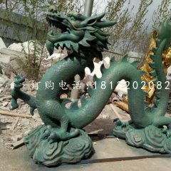 玻璃鋼龍雕塑，玻璃鋼噴漆雕塑