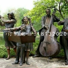 演奏銅雕，公園景觀銅雕