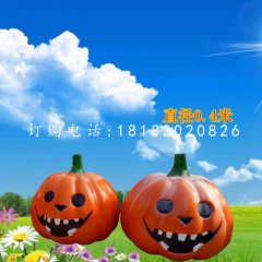 南瓜燈雕塑，玻璃鋼卡通雕塑