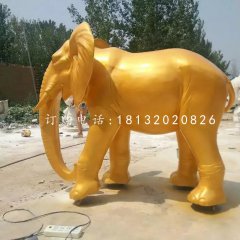 玻璃鋼噴漆小象，公園動物雕塑