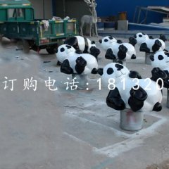 大熊貓雕塑，玻璃鋼動(dòng)物雕塑