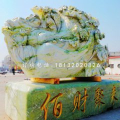 白菜石雕，廣場(chǎng)大白菜石雕