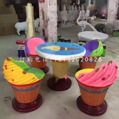 冰淇淋造型座椅，玻璃鋼卡通雕塑
