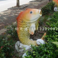 玻璃鋼鯉魚，動(dòng)物雕塑