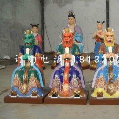 四海龍王雕塑，玻璃鋼彩繪神仙雕塑