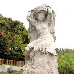 索瑪蔚石雕，藏族女孩石雕