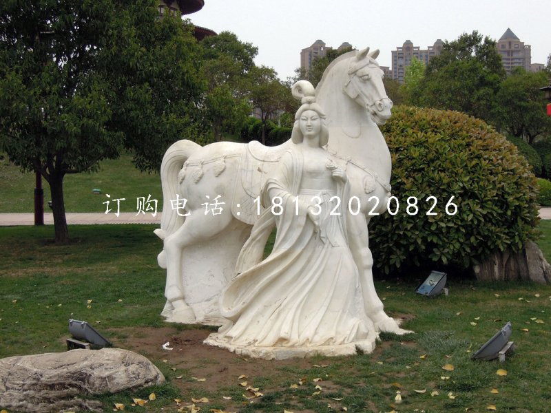 唐朝美女石雕，公園景觀(guān)石雕