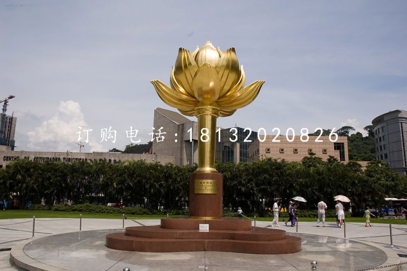 不銹鋼紫荊花雕塑，廣場(chǎng)雕塑