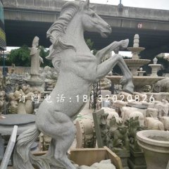 青石立馬雕塑，廣場石雕馬