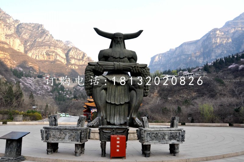 神農(nóng)銅雕，廣場(chǎng)神話(huà)人物銅雕