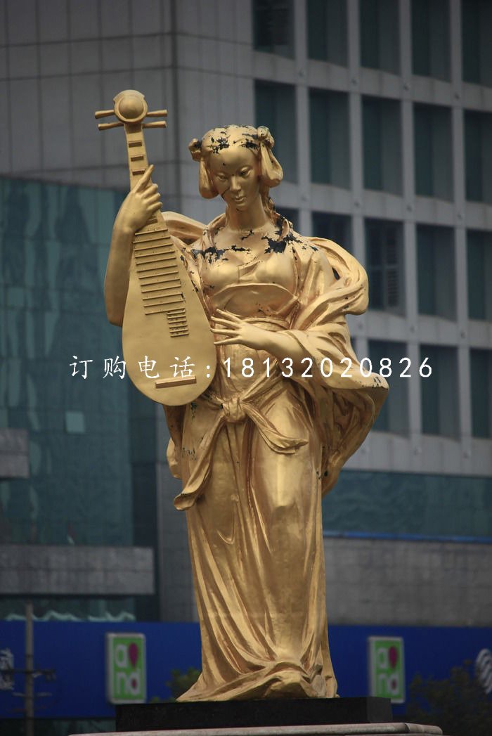樂妓雕塑，廣場(chǎng)人物銅雕