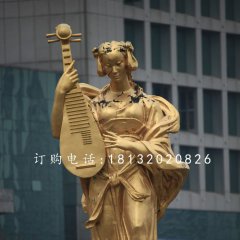 樂妓雕塑，廣場人物銅雕