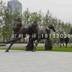 奔馬銅雕，廣場動物雕塑