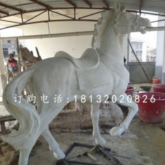 白馬雕塑，玻璃鋼坐騎