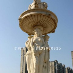 西方人物石噴泉，廣場景觀石雕