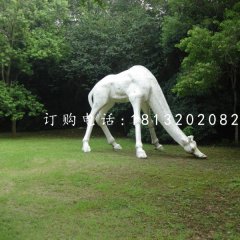 長頸鹿石雕，公園動物石雕