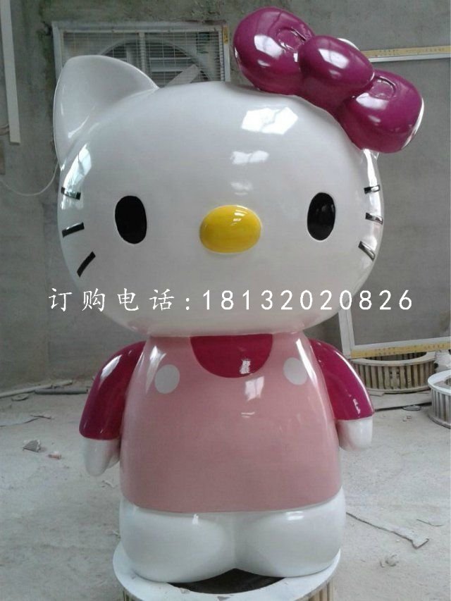 玻璃鋼hellokitty雕塑，卡通擺件 (2)