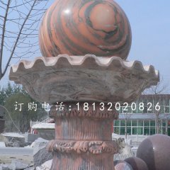 晚霞紅風(fēng)水球石雕，景觀石雕