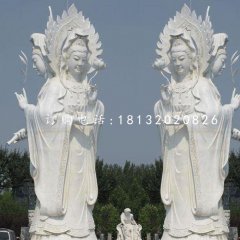 三面觀音石雕，大理石佛像
