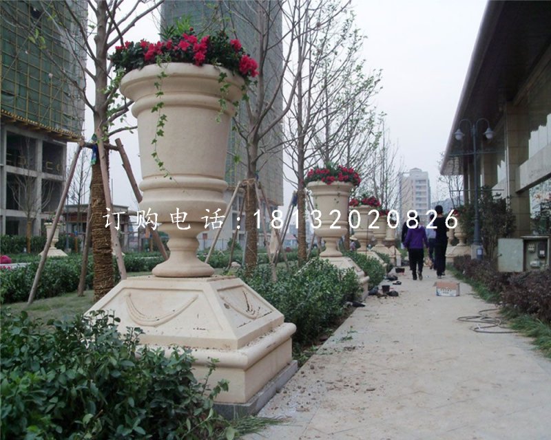石花盆，小區(qū)景觀石雕
