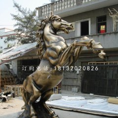 玻璃鋼仿銅立馬，廣場(chǎng)動(dòng)物雕塑