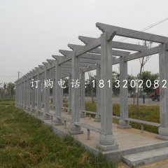 青石長廊，公園景觀石雕