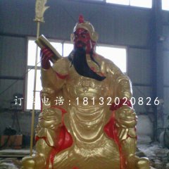 玻璃鋼紅臉關(guān)公雕塑，關(guān)二爺?shù)袼? width=