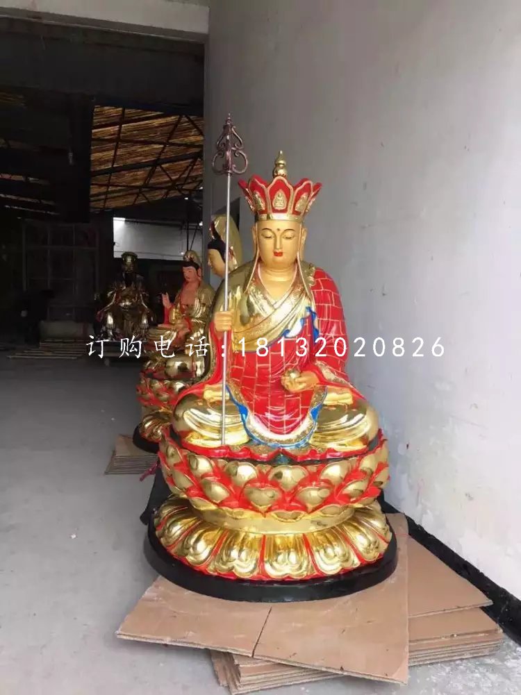 玻璃鋼彩繪佛像，地藏王菩薩雕塑
