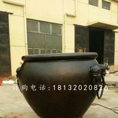 仿古銅水缸，圓形水缸