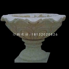 大理石花盆雕塑，公園景觀石雕